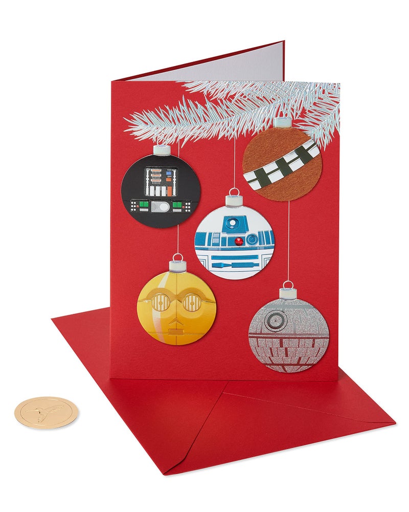 Papyrus Star Wars Christmas Cards Boxed with Envelopes, Merry Force Be with You, Ornaments (8-Count) - Image 5